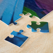 Regenboog Vleugelige Jay Fantasie Vogel Legpuzzel (Zijkant)