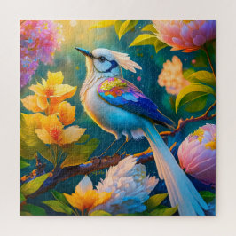 Regenboog Vleugelige Jay Fantasie Vogel Legpuzzel