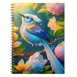 Regenboog Vleugelige Jay Fantasie Vogel Notitieboek