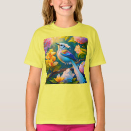Regenboog Vleugelige Jay Fantasie Vogel T-shirt
