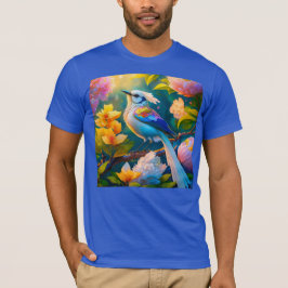 Regenboog Vleugelige Jay Fantasie Vogel T-shirt