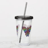 Regenboog Vlinder - Acryl Cup (16oz) Acryl Drinkbeker (Achterkant)