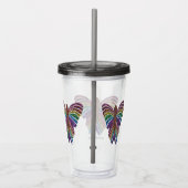 Regenboog Vlinder - Acryl Cup (16oz) Acryl Drinkbeker (Rechts)