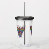 Regenboog Vlinder - Acryl Cup (16oz) Acryl Drinkbeker (Voorkant)