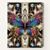 Regenboog Vlinder Art Deco Notitieboek (Achterkant)