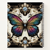 Regenboog Vlinder Art Deco Notitieboek (Achterkant)