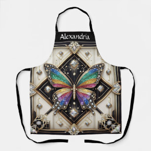 Regenboog Vlinder Art Deco Schort