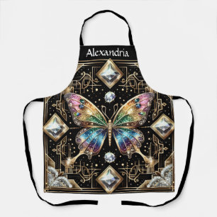 Regenboog Vlinder Art Deco Schort