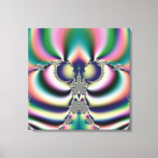 Regenboog Vlinder Canvas Afdruk (Voorkant)