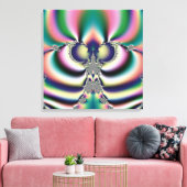 Regenboog Vlinder Canvas Afdruk (Insitu (Woonkamer))