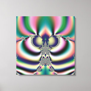 Regenboog Vlinder Canvas Afdruk