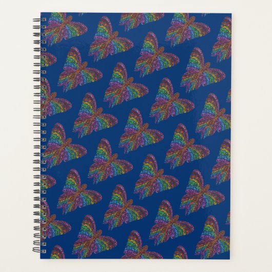 Regenboog Vlinder (donkerblauw) - Planner (Voorkant)
