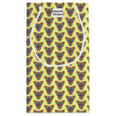 Regenboog Vlinder (geel) - Geschenkzak Klein Cadeauzakje (Achterkant)