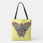 Regenboog Vlinder (geel) - Tote Bag (Achterkant)