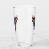 Regenboog Vlinder - Glas Cup (16oz) (Links)