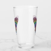 Regenboog Vlinder - Glas Cup (16oz) (Rechts)