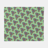 Regenboog Vlinder (groen) - Fleece Deken (Voorkant (Horizontaal))