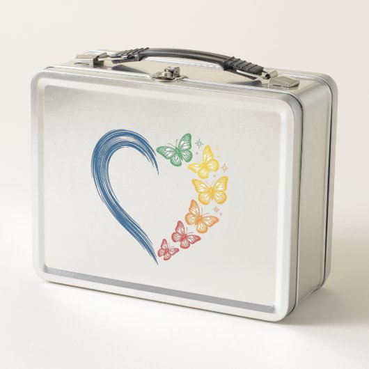 Regenboog Vlinder Hart Vintage Gravure Ontwerp_1 (Voorkant)