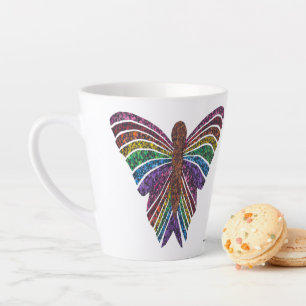 Regenboog Vlinder - Latte Mok (12oz)
