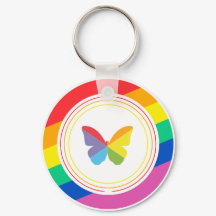 Regenboog Vlinder LGBTQ+ Pride Knop