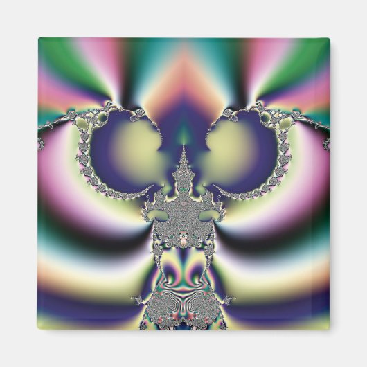 Regenboog Vlinder Magneet (Voorkant)