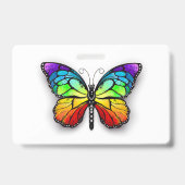 Regenboog vlinder Monarch Badge (Achterkant)