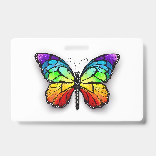 Regenboog vlinder Monarch Badge (Voorzijde)