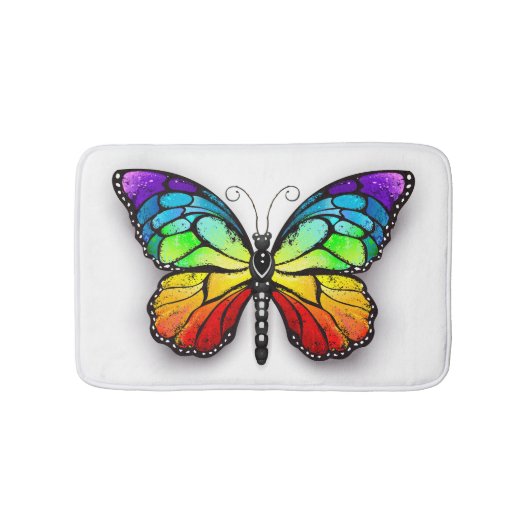 Regenboog vlinder Monarch Badmat (Voorkant)