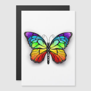 Regenboog vlinder Monarch Magnetische Uitnodiging