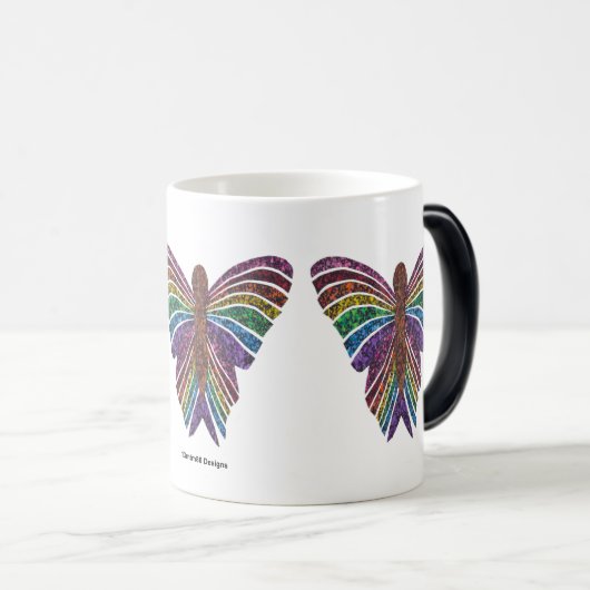 Regenboog Vlinder - Morphing Mok (11oz) (Voorkant rechts)