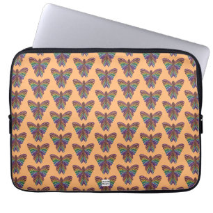 Regenboog Vlinder (oranje) - Laptop Hoes