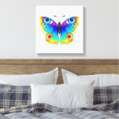 Regenboog Vlinder Pauwenoog Canvas Afdruk (Insitu (Slaapkamer))