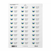 Regenboog Vlinder Pauwenoog Etiket (Full Sheet)