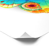 Regenboog Vlinder Pauwenoog Foto Afdruk (Hoek)