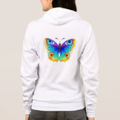 Regenboog Vlinder Pauwenoog Hoodie (Achterkant)