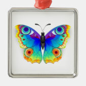 Regenboog Vlinder Pauwenoog Metalen Ornament (Voorkant)