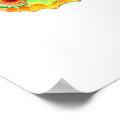 Regenboog Vlinder Pauwenoog Poster (Hoek)