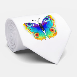 Regenboog Vlinder Pauwenoog Stropdas