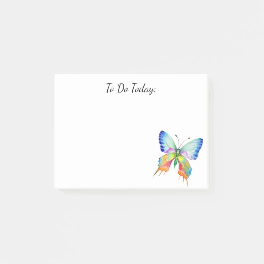 Regenboog Vlinder Persoonlijke Post-it Briefjes Post-it® Notes (Voorkant)