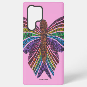 Regenboog Vlinder (roze) - Samsung Phone Hoesje Samsung Galaxy Hoesje