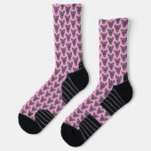 Regenboog Vlinder (roze) - Sport Sokken (Links)