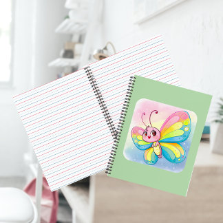 Regenboog Vlinder Spiraal Notebook Notitieboek