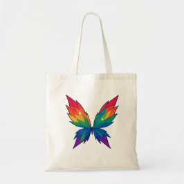 Regenboog Vlinder Vleugels Boodschappentas Tote Bag
