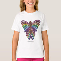 Regenboog Vlinder (wit) - Basis T-shirt voor Meisj