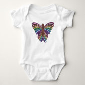 Regenboog Vlinder (wit) - Bodysuit (Voorkant)
