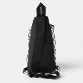 Regenboog Vlinder (wit) - Heuptasje Sling Bag (Achterkant)