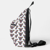 Regenboog Vlinder (wit) - Heuptasje Sling Bag (Rechts)