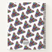 Regenboog Vlinder (wit) - Notitieboek (Achterkant)