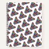 Regenboog Vlinder (wit) - Notitieboek (Voorkant)