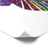 Regenboog Vlinder (wit) - Poster Print (Hoek)